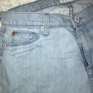 hudson light denim jeans. size 27. slim